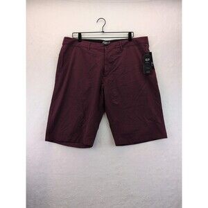 Fox Tech Perfromance Shorts Regular Fit Mens 38 Burgundy Casual Flat Front Chino